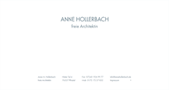 Desktop Screenshot of annehollerbach.de